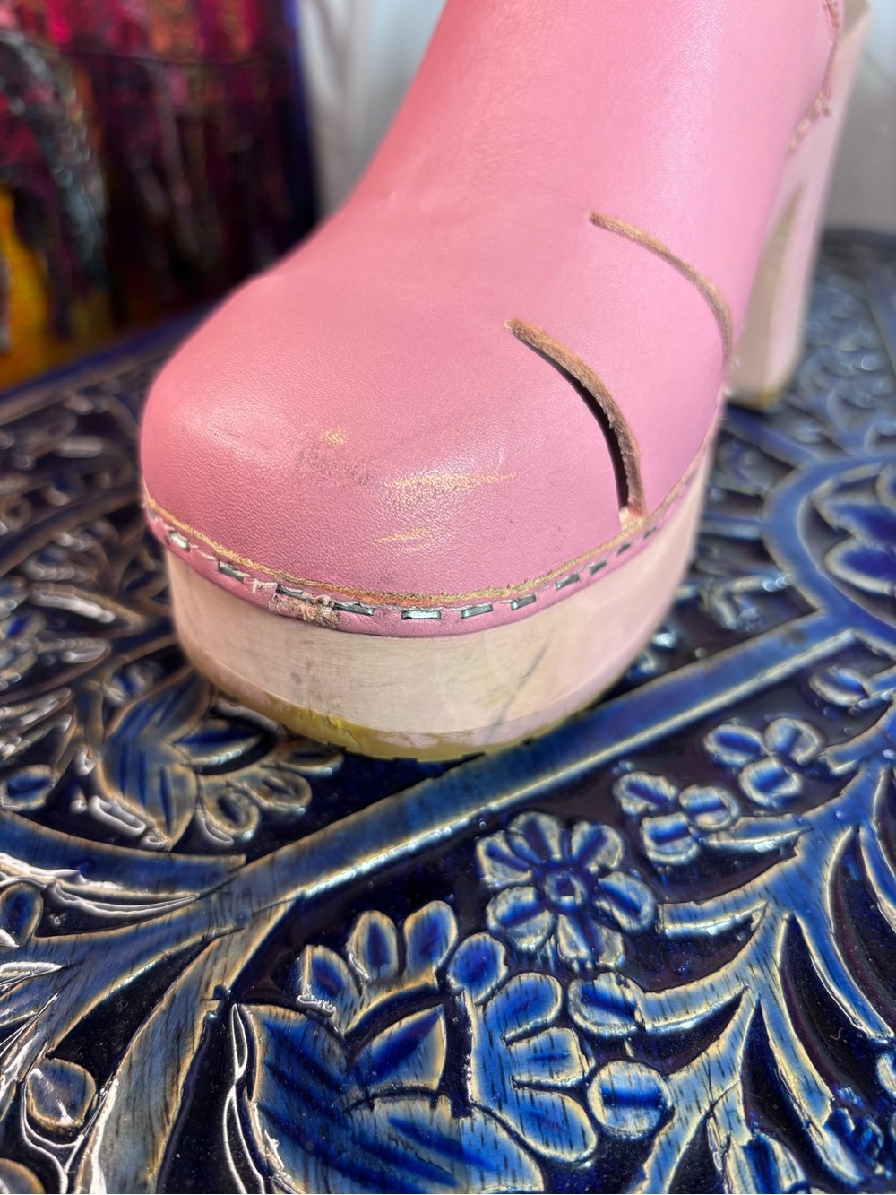 Swedish Hasbeens Women's Pink Platform Clog Size 38, 7.5 - Picture 2 of 11